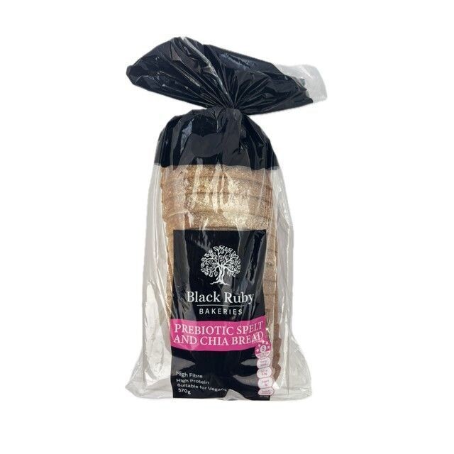 Black Ruby Prebiotic Spelt and Chia Bread 570g