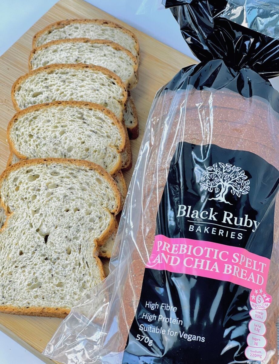 Black Ruby Prebiotic Spelt and Chia Bread 570g, view 2 of 2