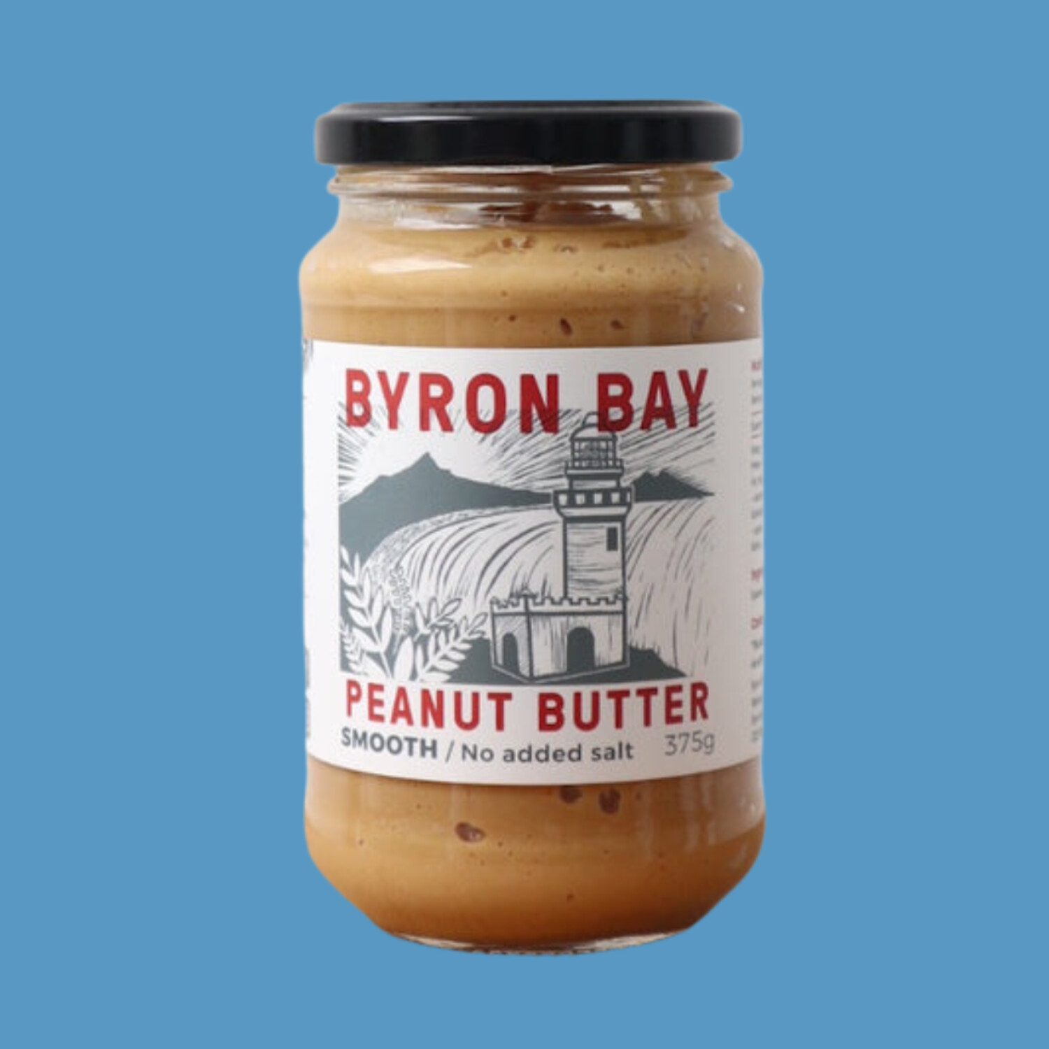 Byron Bay Peanut Butter Co Peanut Butter Smooth - No Added Salt 375g
