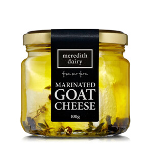 Meredith Dairy Marinated Goat’s Cheese – Pieces in Glass Jar 100ml
