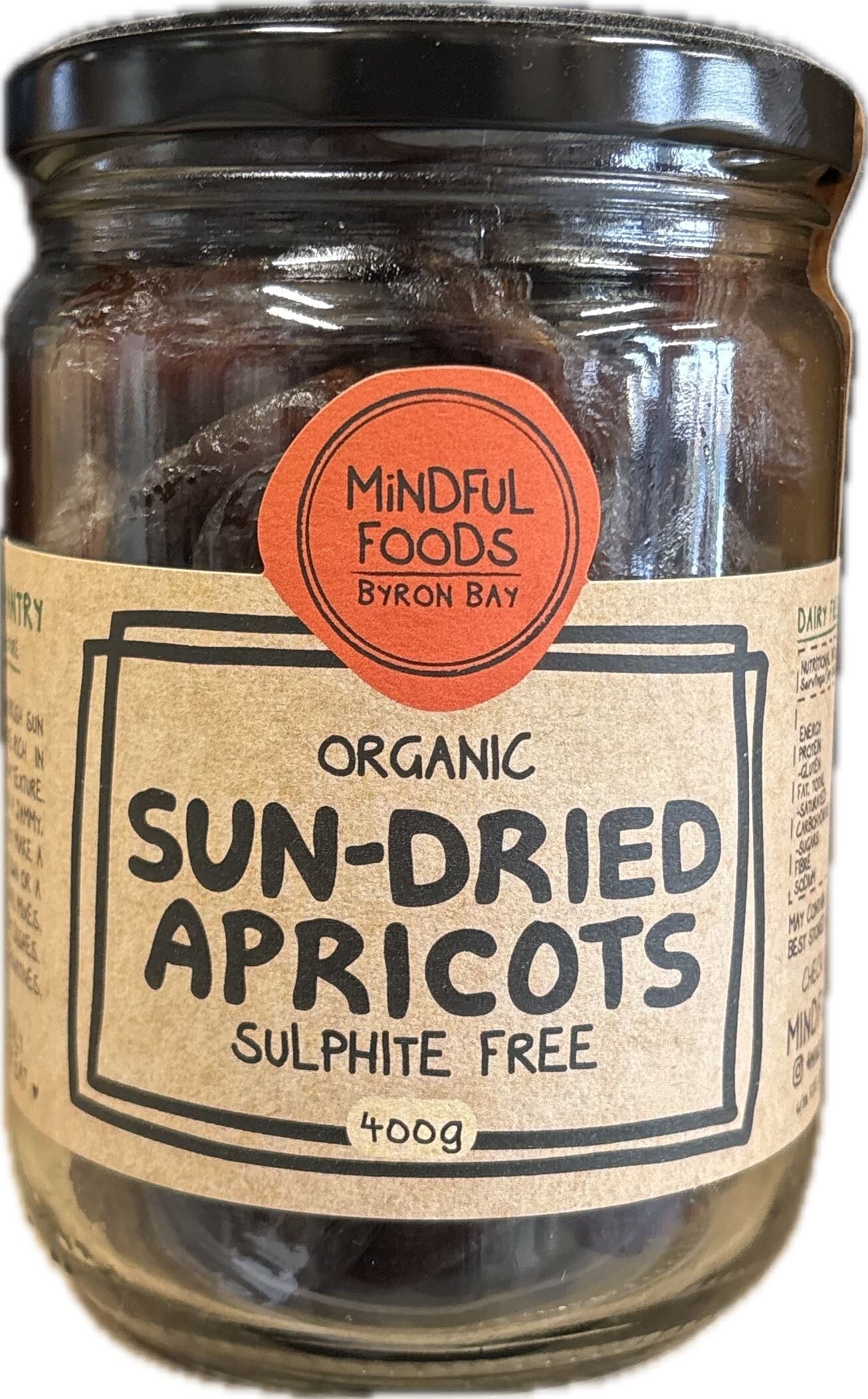 Mindful Foods Organic Dried Apricots - Sulphite-Free 400g