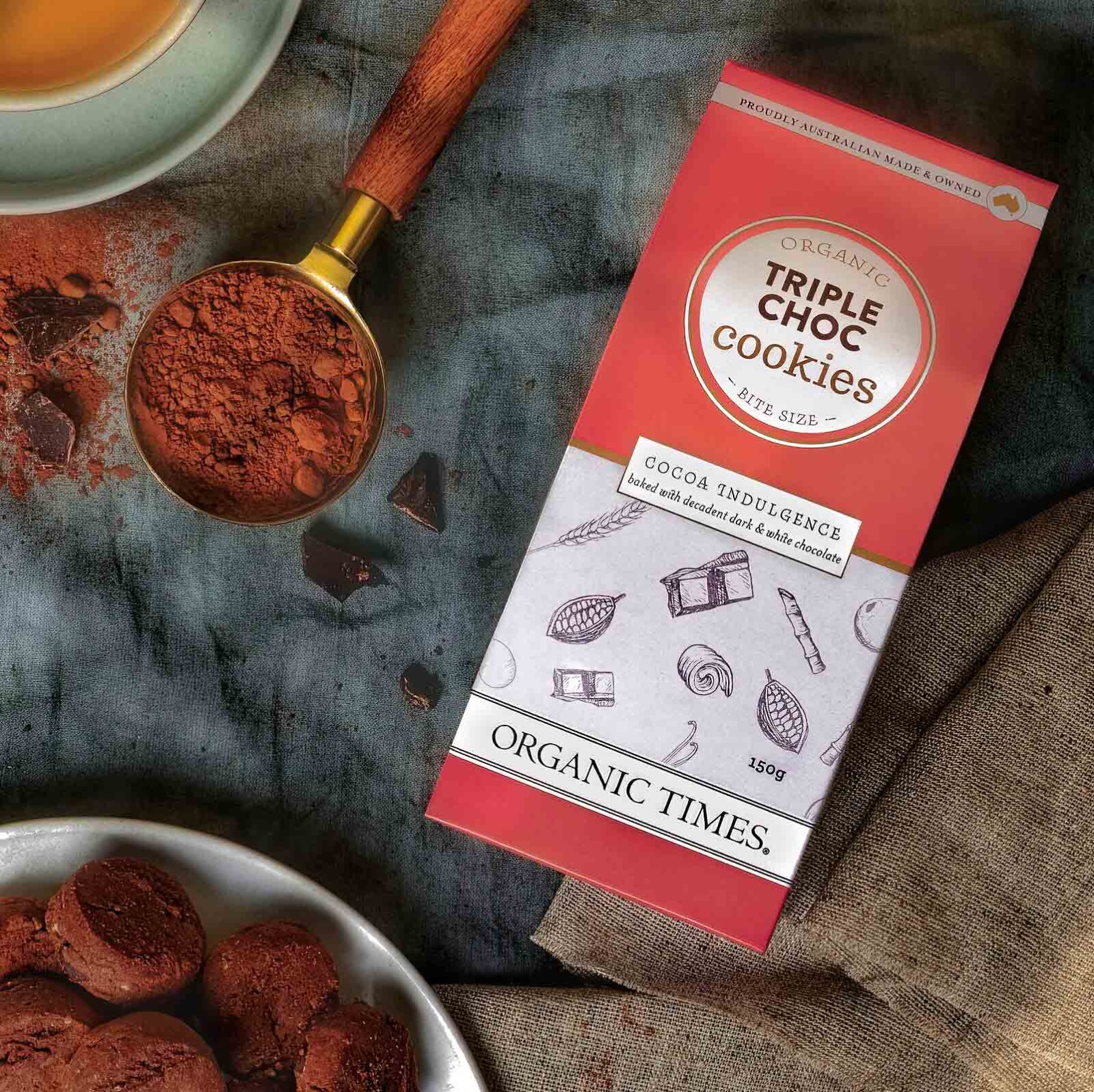Organic Times Organic Cookies - Triple Choc 150g, view 3 of 3