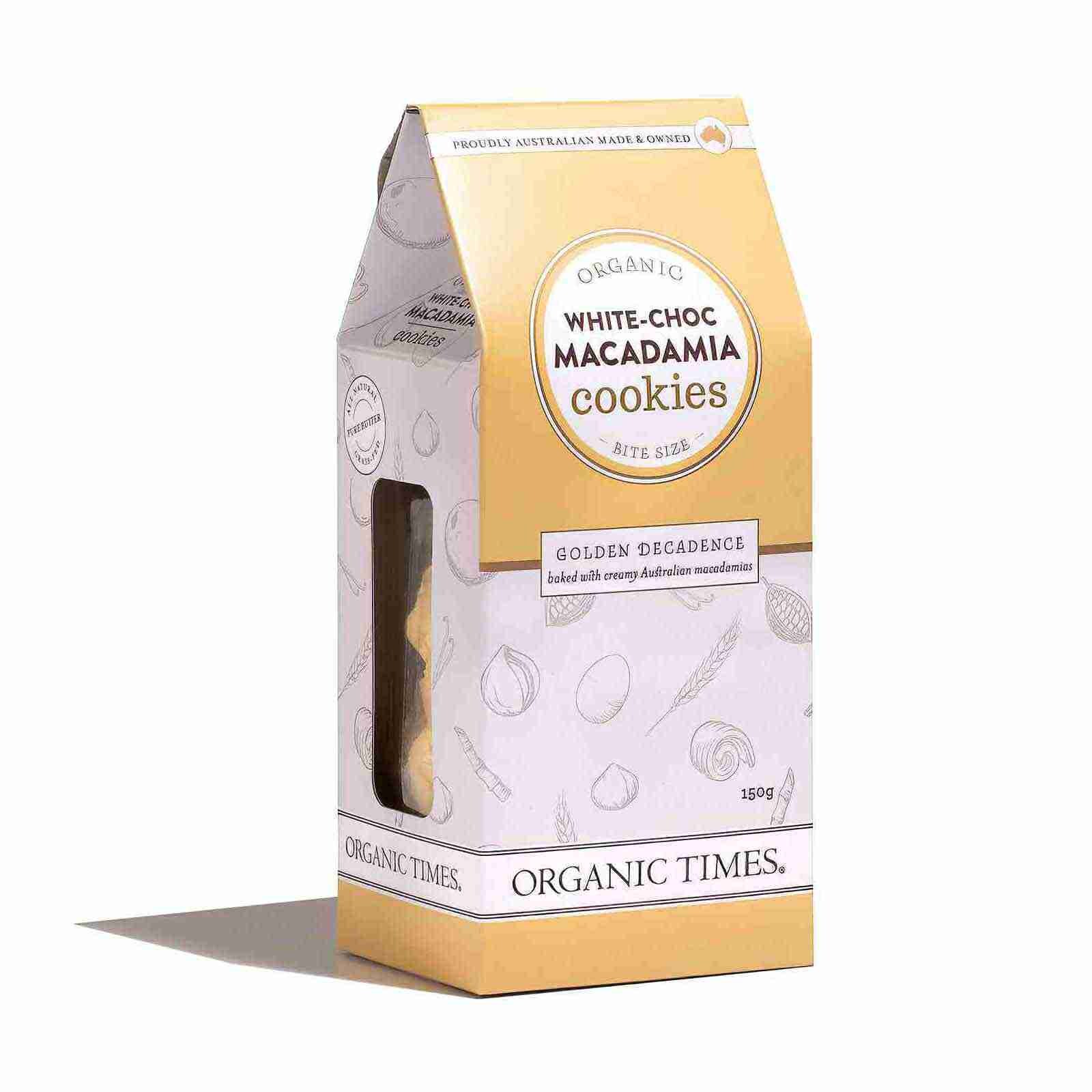 Organic Times Organic Cookies - White Choc Macadamia 150g, view 2 of 4