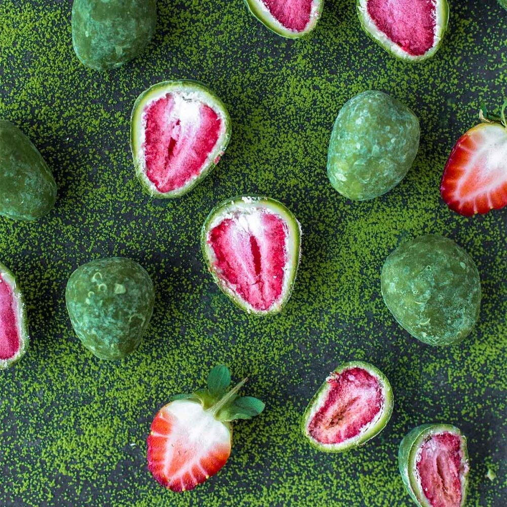 Organic Times Organic White Chocolate Matcha Strawberries 100g, view 4 of 4
