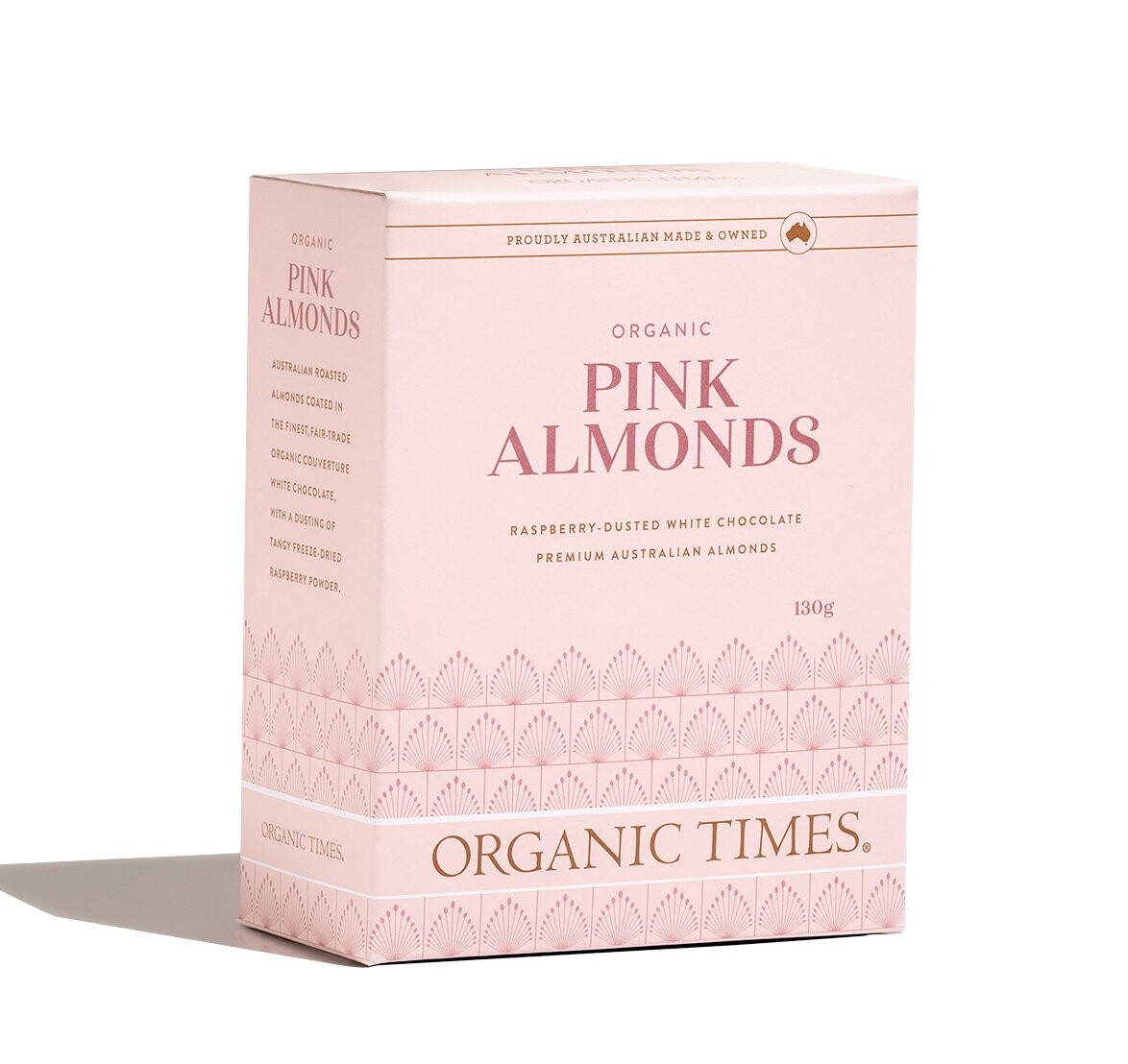 Organic Times Organic White Chocolate Pink Almonds 130g, view 2 of 5
