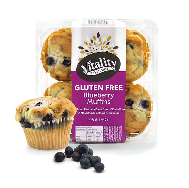 Gluten Free Muffin Blueberry (4x110g) Product Image 