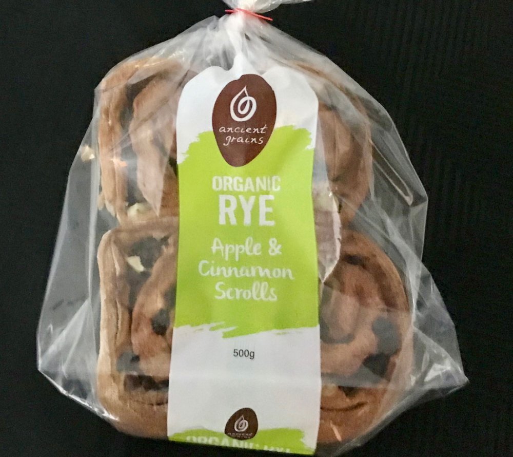 Organic Rye Apple and Cinnamon Scrolls (4pack) 500g Product Image 