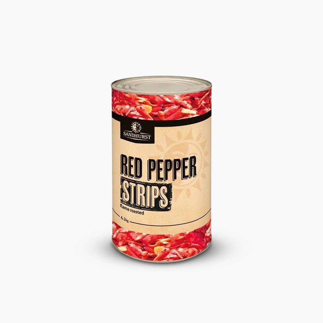 Sandhurst Capsicum Flame Roasted - Strips 4.2kg